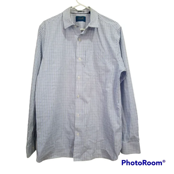 fairlane dress shirts Fairlane Mens Plaid Slim Fit Casual Button Down Shirt Size Medium
